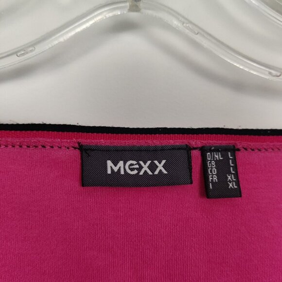 Mexx Women's Long Sleeve Top in Pink Size Large Y2K Black Ribbon Bow Detail - Picture 3 of 9
